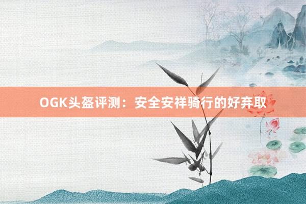 OGK头盔评测：安全安祥骑行的好弃取